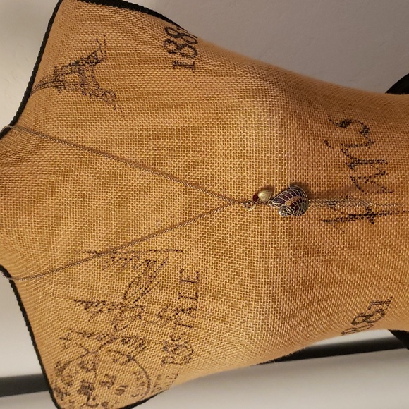 Vintage Cloisonne Swan Necklace - Picture 4 of 12